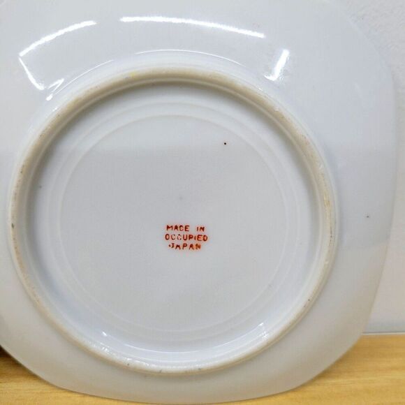 Vintage Rosenthal Ornate Square Floral Plates.Pair - Picture 7 of 12